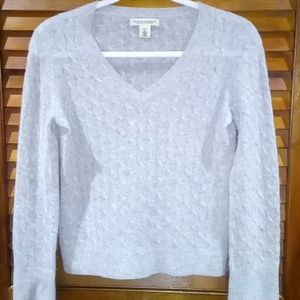 Heather grey Italian cashmere sweater
